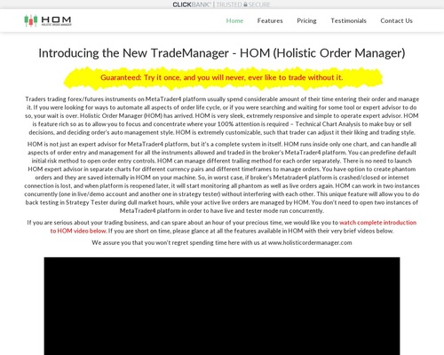 HOM (Holistic Order Manager) – A new platform for Forex Trading