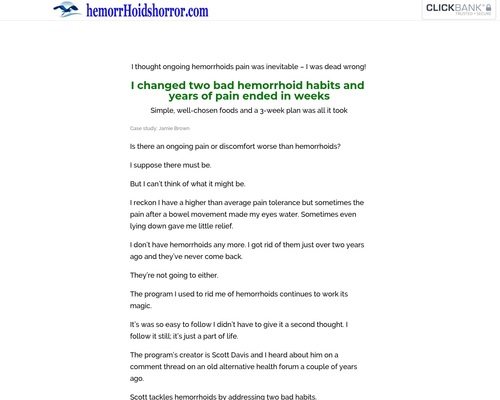 Hemorrhoids Case Study cb | Blue Heron Health News