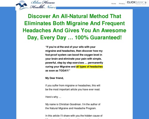 My Manic Migraine cb | Blue Heron Health News